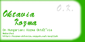 oktavia kozma business card